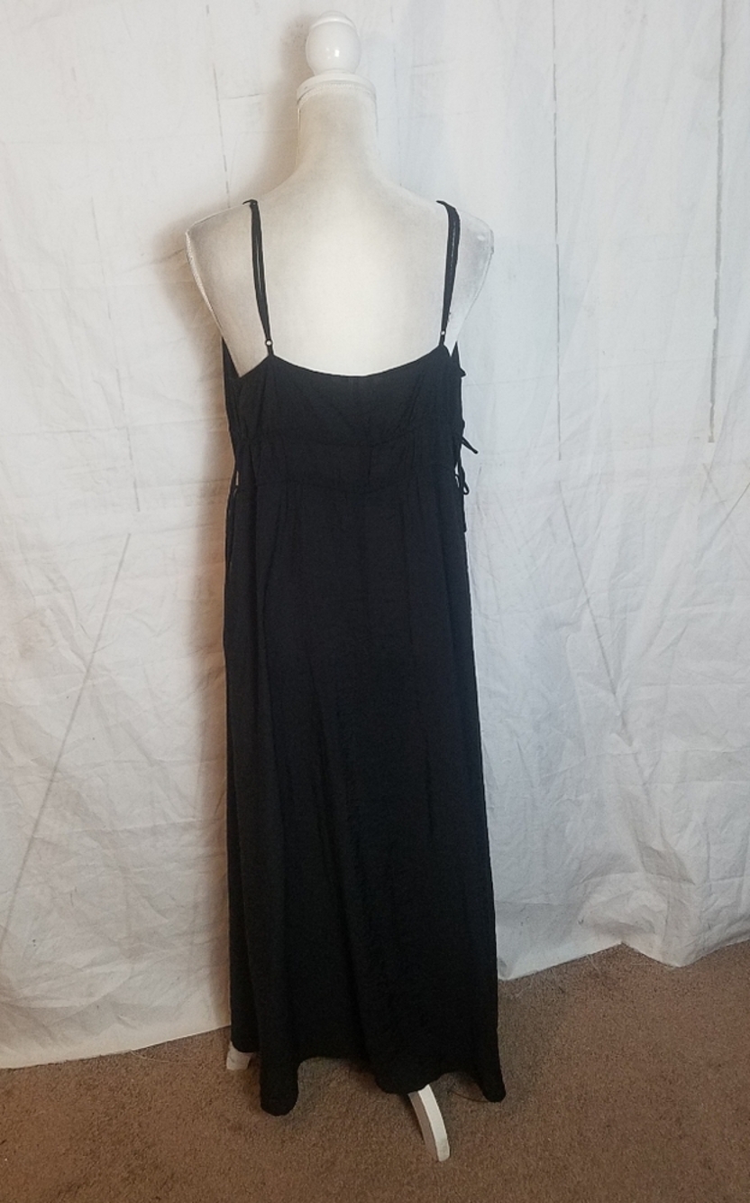 H&m Elegant Black Maxi Slip Dress - Picture 2 of 8
